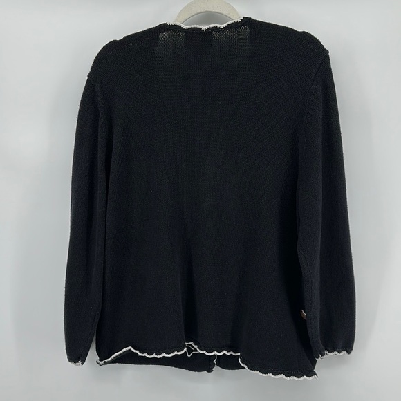 VTG Studio Black Christmas Cardigan with Festive Cardinal Design Sz 1X - Picture 9 of 11